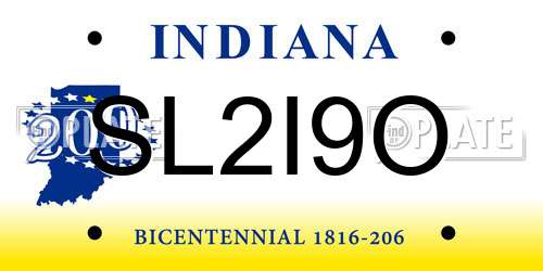SL2I9O Indiana License Plate