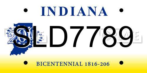 SLD7789 Indiana License Plate