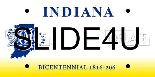 SLIDE4U Indiana License Plate