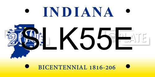 SLK55E Indiana License Plate