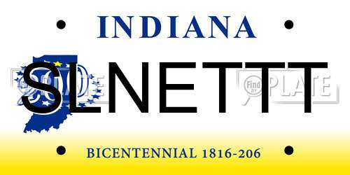 SLNETTT Indiana License Plate