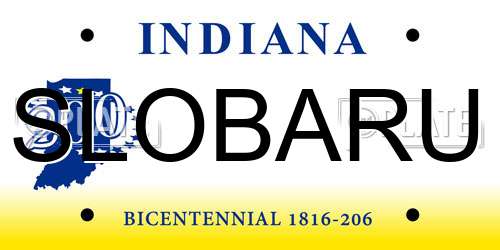 SLOBARU Indiana License Plate