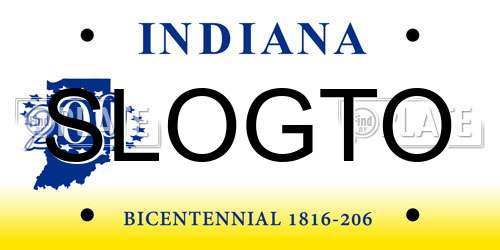 SLOGTO Indiana License Plate