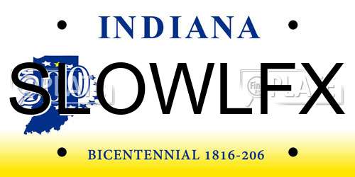 SLOWLFX Indiana License Plate