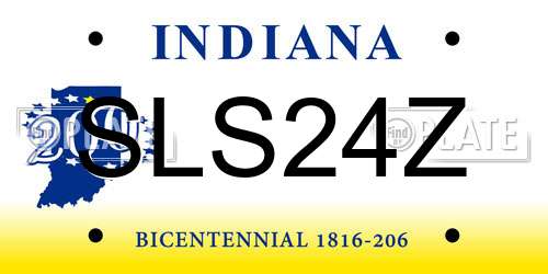 SLS24Z Indiana License Plate