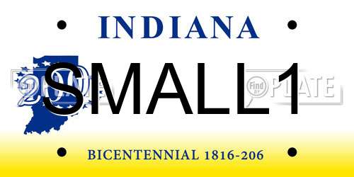SMALL1 Indiana License Plate