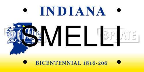 SMELLI Indiana License Plate