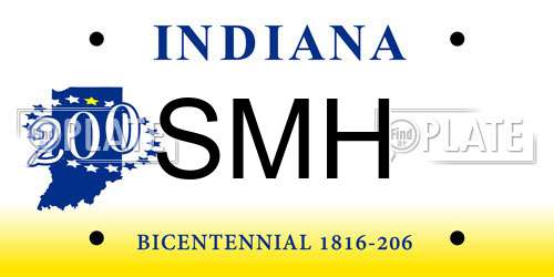 SMH Indiana License Plate