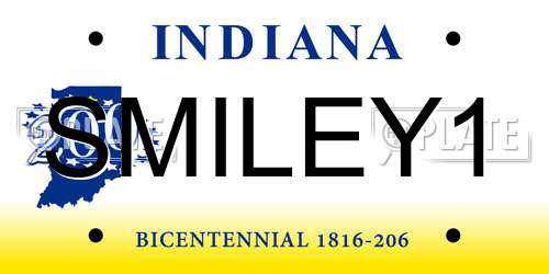SMILEY1 Indiana License Plate