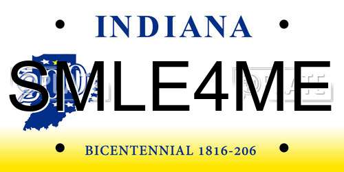 SMLE4ME Indiana License Plate