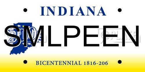 SMLPEEN Indiana License Plate