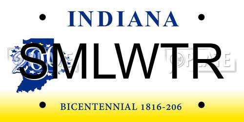 SMLWTR Indiana License Plate