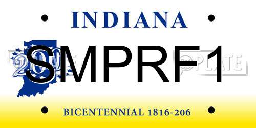 SMPRF1 Indiana License Plate