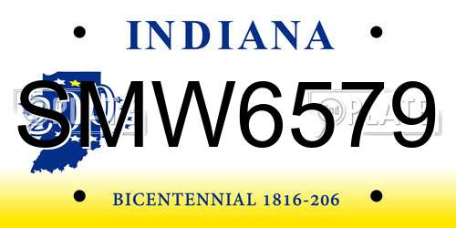 SMW6579 Indiana License Plate