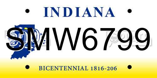 SMW6799 Indiana License Plate