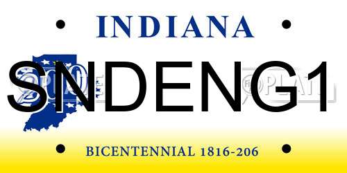 SNDENG1 Indiana License Plate