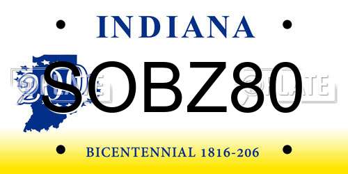 SOBZ80 Indiana License Plate