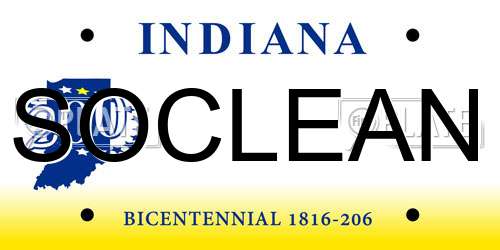SOCLEAN Indiana License Plate