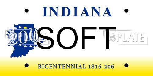 SOFT Indiana License Plate