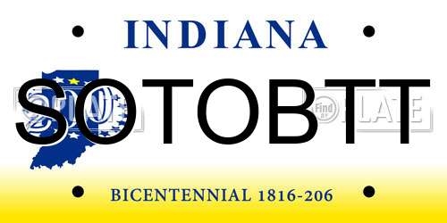 SOTOBTT Indiana License Plate