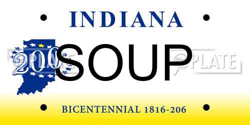 SOUP Indiana License Plate