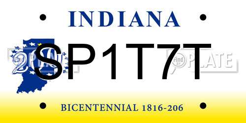 SP1T7T Indiana License Plate