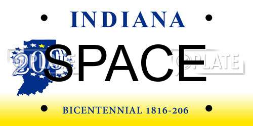 SPACE Indiana License Plate