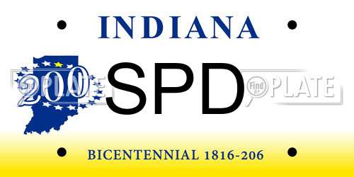 SPD Indiana License Plate