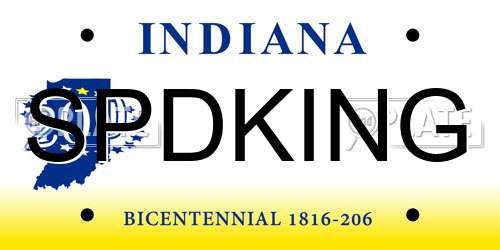 SPDKING Indiana License Plate