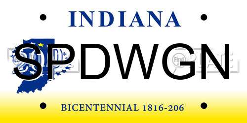 SPDWGN Indiana License Plate