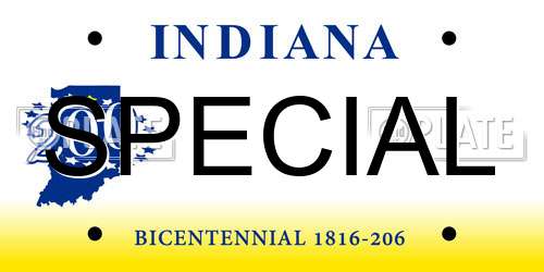 SPECIAL Indiana License Plate