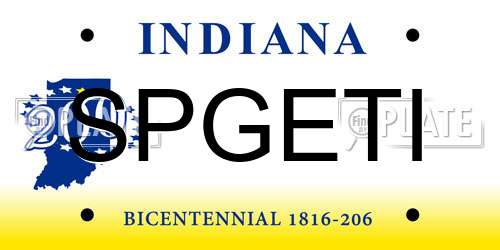 SPGETI Indiana License Plate