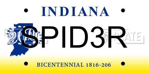 SPID3R Indiana License Plate