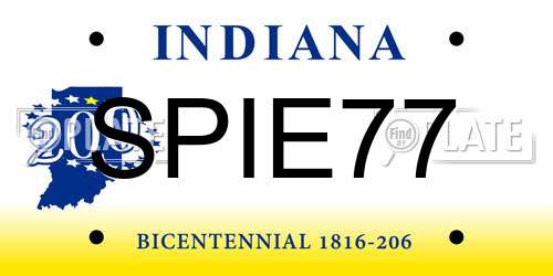 SPIE77 Indiana License Plate
