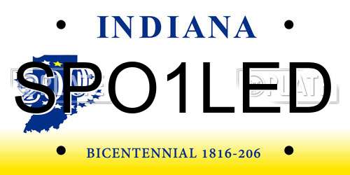SPO1LED Indiana License Plate