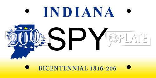 SPY Indiana License Plate