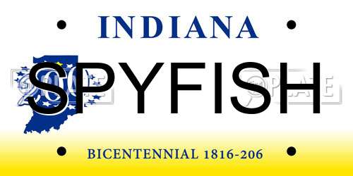 SPYFISH Indiana License Plate