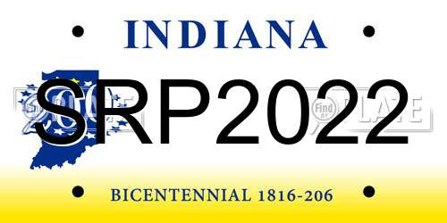 SRP2022 Indiana License Plate
