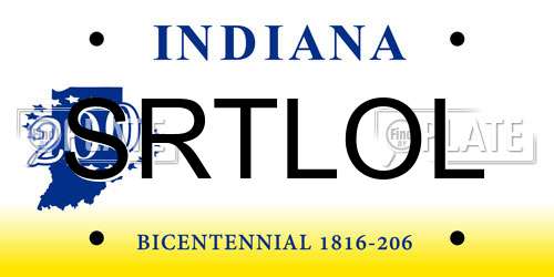 SRTLOL Indiana License Plate