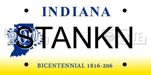 STANKN Indiana License Plate