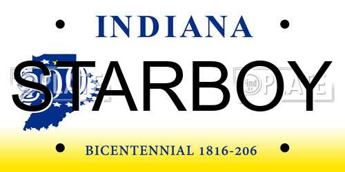 STARBOY Indiana License Plate