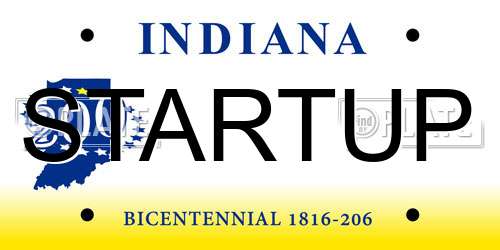 STARTUP Indiana License Plate