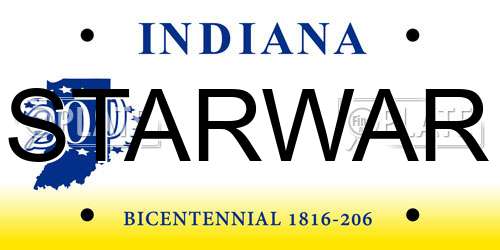 STARWAR Indiana License Plate