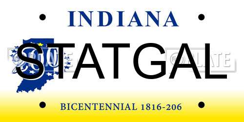 STATGAL Indiana License Plate