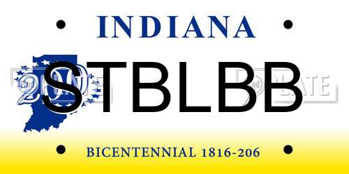 STBLBB Indiana License Plate