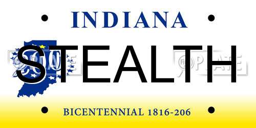 STEALTH Indiana License Plate