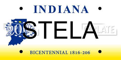 STELA Indiana License Plate