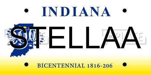 STELLAA Indiana License Plate