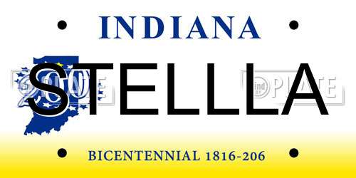 STELLLA Indiana License Plate