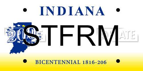 STFRM Indiana License Plate